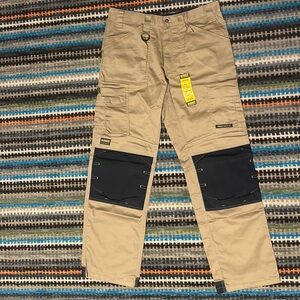 NWT Dewalt Men’s Pro Tradesman Work Pants Combo Cargo w Knee Pad 34x33 Tan  $65